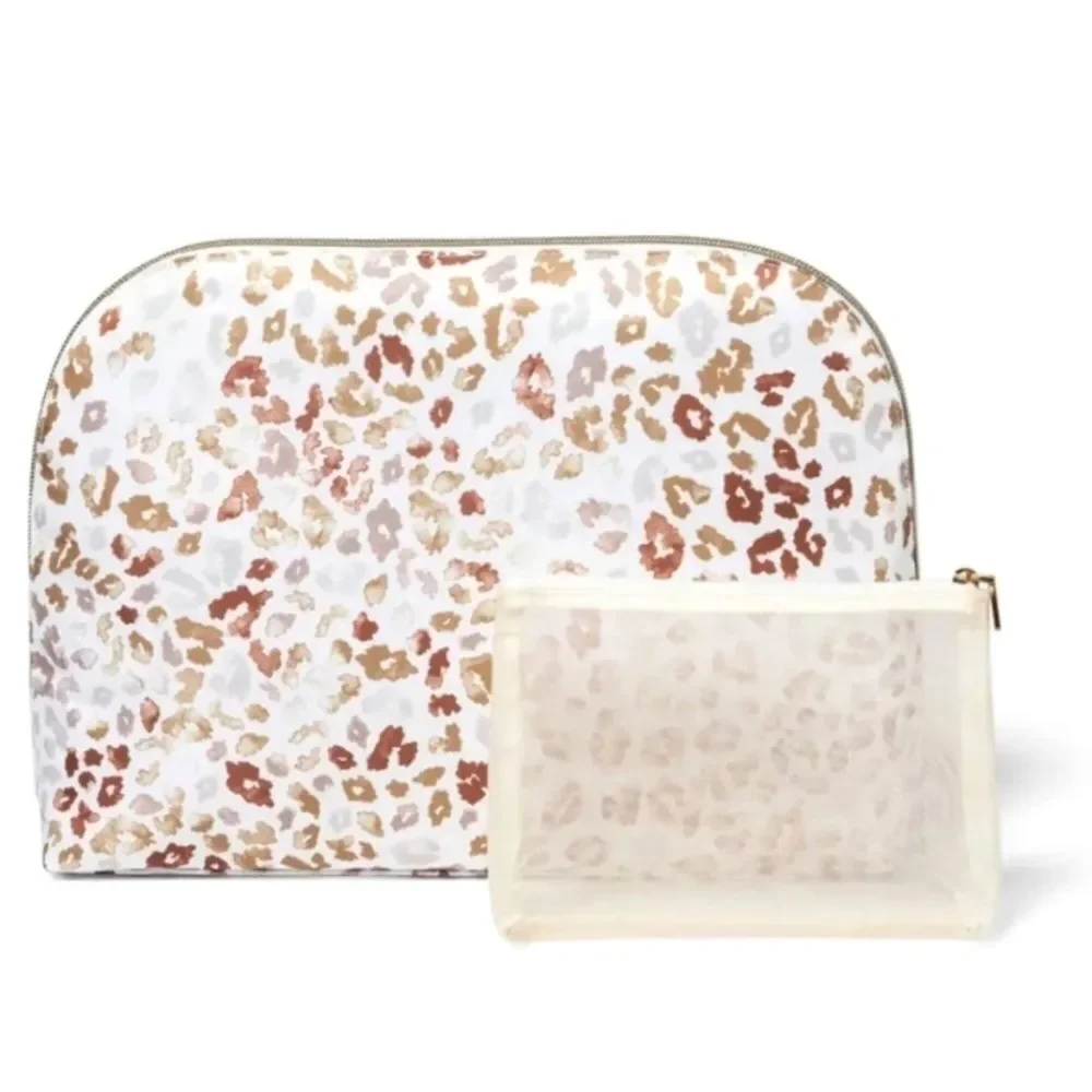 Sonia Kashuk Animal Print Dome  Zipper Case Plus Small Mesh Zipper Bag